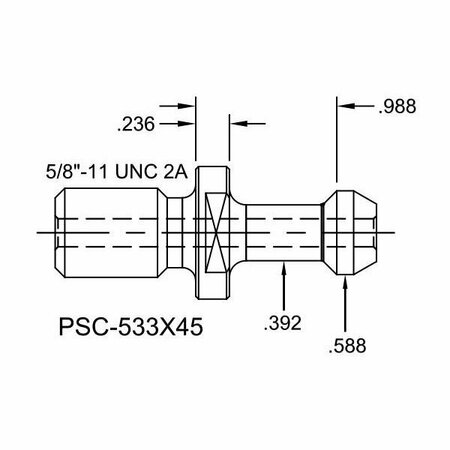 TJ DAVIES CO Coolant Through Retention Knob PSC-533X45